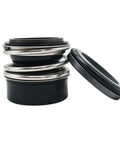Built Tough Mechanical Shaft Seal For Pumps And Motors With Silicon Carbide And Carbon Rings showing stainless steel spring and rubber parts.