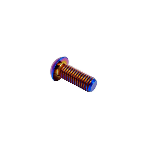 Badass Gr5 Aviation Grade Titanium Screws M8 X 20 mm Iso7380 Button Head Hex Socket Cap Bolts In Slick Burnt Blue Finish