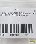 New 22215 Ek C3 Spherical Roller Bearing 130Mm X 75Mm X 31Mm Heavy Duty Powerhouse built different packaging label