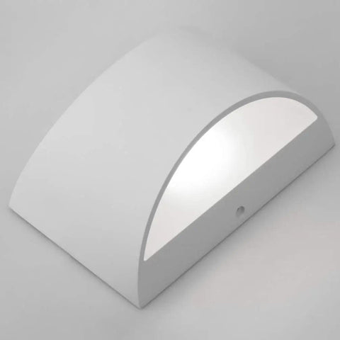 Aluminum Modern LED Wall Sconce Set Of 2 Dope Hardwired Up And Down Wall Mount Lights, white curved design, 6000K, G9 bulb socket