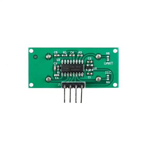 Top view of Four Pack RCWL-1601 Ultrasonic Ranging Sensor Modules Compatible With HC-SR04 for Arduino and DIY projects.