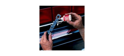 Killer Strength Quick Fix Super Adhesive For Plastic Metal Glass Auto Marine Applications Total Beast Instant Bonding Formula applied to car bumper.