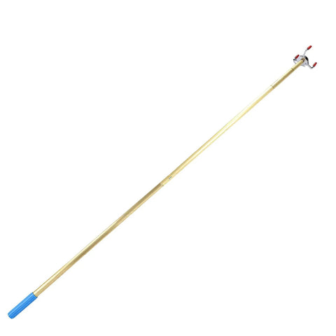 Heavy Duty Smoke Detector Removal Tool With 130 Inch Aluminum Extension Pole, featuring a secure grip and claws for easy use.