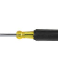 Keystone Screwdriver With Five Sixteenth Inch Tip And Six Inch Square Shank For Heavy Duty Use Made In USA Chrome Plated Blade And Cushion Grip Handle For Tough Jobs Klein Tools.