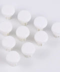 10 white nylon buckle clips from 100 Piece Tough As Nails R Type Plastic Rivet Nut Kit For Car Panels and PCB Boards.