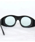 Heavy Duty Laser Safety Glasses Built Damn Tough With OD5 Plus Blockers shielding 980Nm through 2500Nm, rear view showing lenses.