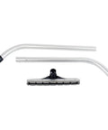 Commercial 14 Inch Scalloped Felt Hard Floor Vacuum Attachment With Two Piece S Wand Aluminum showing wand and attachment