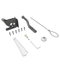 Heavy Duty Reliable Solid Carbon Steel Automatic Gravity Gate Latch With Self Locking Spring Catch For Driveway Man Gate components displayed.