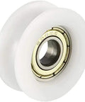 Heavy Duty V Groove Bearing Pulley With Slick Rolling Ball Wheel For Linear Guide Rail System 6mm Bore 24mm OD 9mm Thick 3mm Groove
