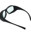 Top Shelf Heavy Duty Infrared Laser Safety Glasses Locking Down Your Sight During Holmium And Thulium Work 1900 To 3000Nm OD4 Protection side view with black frame.