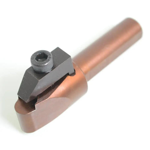 Pro Grade Lathe Tool Holder With Diamond PCD CBN PCBN Inserts for RNGN42, alloy steel mount, top angle view