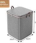 Heavy Duty 180L Collapsible Storage Bag Lowkey Spacious Design Holds All Your Duds And Bulky Quilts with houndstooth pattern.