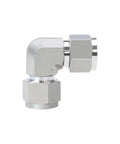 316L Stainless Steel Compression Union Elbow 90 Degree Pipe Fitting Forged Tube OD 1/8 in to 1 in, side view