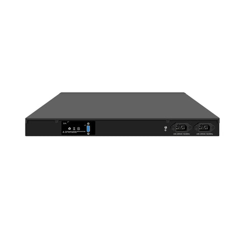 ROCK SOLID FIREWALL ROUTER PC BUILT TOUGH FOR SECURE NETWORK INFRASTRUCTURES FEATURING THE COMPACT N150 CHIPSET rear view with power connectors.