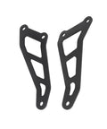Upgrade Your Ride With This Solid Exhaust Hanger Bracket Compatible With Honda VTR1000 Sp-2 For Twin Exhaust Kit Perfect Direct Fit That Keeps Your Pipes Secure And Looks Totally Awesome On The Street. black metal pair of exhaust hanger brackets for Honda VTR1000 SP-2 twin exhaust