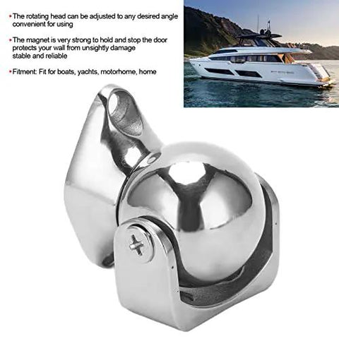 Premium Super Heavy Duty Marine Magnetic Door Catch With Bulletproof 316 Stainless Steel Anti Slam Lock, adjustable angle for boats.