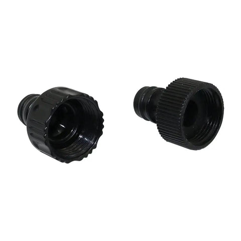 3/4 Inch Hose Fittings Set For European And American Standards DIY Friendly 200 Pcs Quick Connect Female Thread Connectors Swivel Nipple Joints For Irrigation Systems Durable Black Plastic, two black plastic female thread connectors