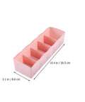 Six Piece Plastic Underwear Organizer Box For Drawer Dividers And Sock Keeper Keeps Your Lingerie Tight And Squared Away For A Really Slick Closet Setup, pink compartment holder, 10.4x3.1 in.