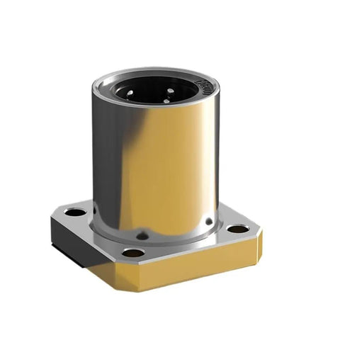 One Piece Square Flange Linear Ball Bearing with steel build and square flange design for DIY projects.