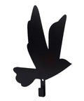 Premium Industrial Cast Iron Bird Wall Hook Hella Tough Metal Key Holder For Entryway Modern Wall Decor, black bird silhouette.