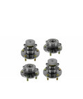 Smoother Ride Guaranteed Solid Four Piece Wheel Hub And Bearing Assembly Kit, includes 4 pre-tested wheel hubs for easy installation.