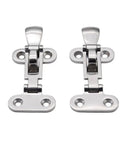 Heavy Duty Marine Grade 316 Stainless Steel Anti Rattle Hasp Latch With Swivel Eye And Toggle Lock To Keep Your Boat Doors And Hatches Rock Solid Without Any Wiggle Room Pack Of Two, shown in metallic finish.