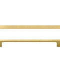 Top Shelf Gold Plated Solid Brass Cabinet Pulls Heavy Duty Drawer Handles Double Hole Cabinet Knobs With Smooth Glide And Quick Swap Mounting For Kitchen And Closet Upgrades 220 Millimeter shown in two styles.