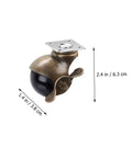Heavy Duty Vintage Plate Casters With Dual Ball Bearings For Glide Like Butter Furniture Slides And Tough Workbench Hauls Quick Install Slick Rolling Wheels, showing 2.4 in x 1.4 in size.