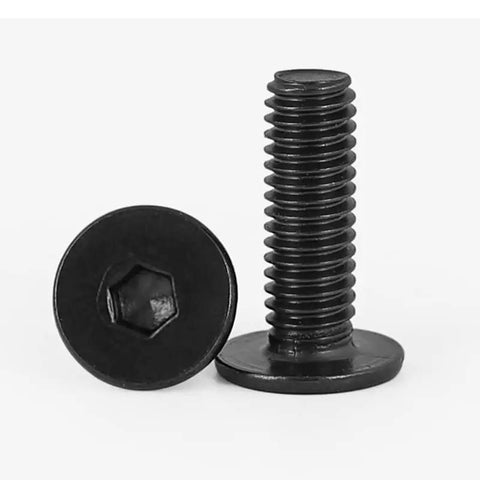 Rock Solid M3X8mm Hex Socket Flat Head Countersunk Bolts Built From Premium Black 304 Stainless Steel with smooth finish.