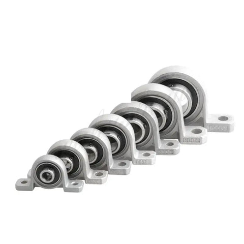 Heavy Duty Zinc Alloy Pillow Block Linear Bearing Smooth Ball Support For Industrial Gear Upgrades in varying sizes.