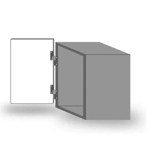 Heavy Duty Detachable Hinge With Rock Solid Silver Stainless Steel Build For Smooth Removable Door Swing And Absolutely Zero Hassle Slip Joint Installation on a cabinet door.