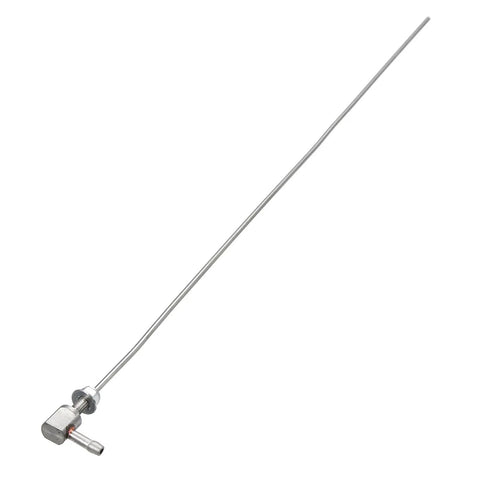 Heavy Duty Stainless Steel Fuel Pickup Pipe 490mm for Webasto and Eberspacher, featuring threaded mount and locking nut.