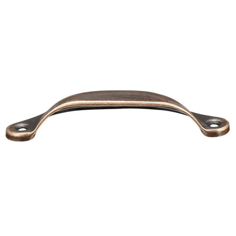 Top Tier Vintage Copper Cup Pulls For Kitchen Cabinets And Drawers 5 Pack Heavy Duty Carbon Steel Shell Handles durable pull shown from the front.