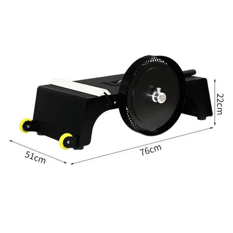 Heavy Duty Flywheel Strength Trainer Featuring Fully Adjustable Resistance For Killer Full Body Pump Sessions And Serious Gym Rat Workouts In Your Solid Home Gym Setup, black and yellow compact design with flywheel.