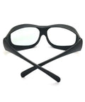 Top Shelf Heavy Duty Infrared Laser Safety Glasses Locking Down Your Sight During Holmium And Thulium Work 1900 To 3000Nm OD4 Protection shown from the front with a sleek black frame.