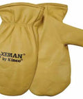 Heavy Duty Full Grain Cowhide Cold Weather Mittens Built Dang Tough With Heat Keep Thermal Insulation and Easy Pull On Cuff.