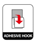 Illustration of adhesive hook installation showing how to peel for Premium Peel And Stick Wall Hooks Heavy Duty Adhesive Strips Set Of Two No Drill Hang Your Stuff Sweet Grip For Kitchen Bathroom Organization Game Changer Decor.