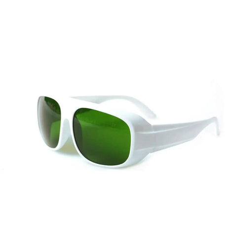 Heavy Duty Laser Safety Glasses With Wide Vision Frames For 980Nm 1064Nm And 1320Nm Nd Yag Industrial Eye Protection with green lenses.