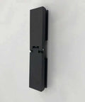 Heavy Duty Glass Shower Hinge 2 Pack Featuring 180 Degree Rotation And Solid Clamp for bathroom upgrades, black finish, durable design.