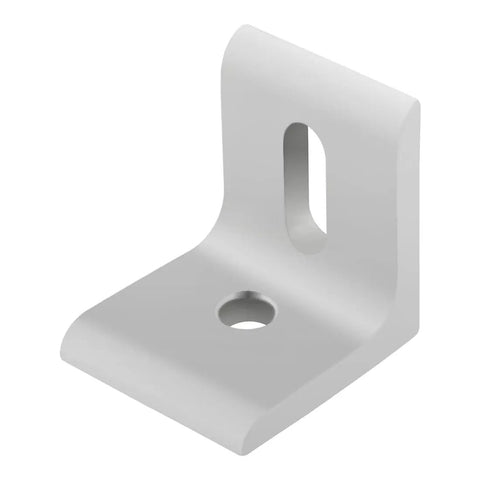 Rock Solid Aluminum Inside Corner Bracket For T Slot Extrusion 90 Degree Angled Connector clear anodized, durable slotted layout.