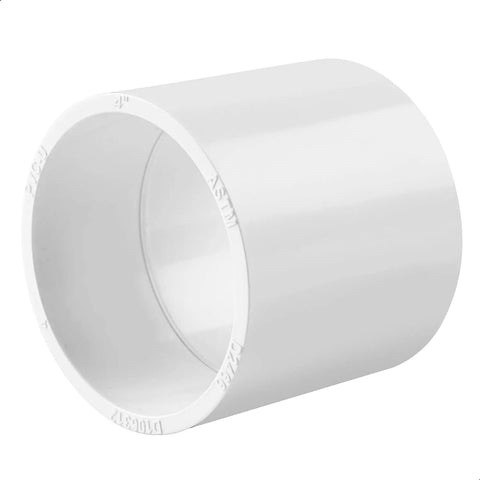 4 Inch PVC Pipe Coupling Adapter Slip To Slip Heavy Duty UPVC Connector for Schedule 40 Plumbing Irrigation and Pool Systems