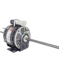 Replacement Room Air Conditioner Motor 1/10 Hp 1075 Rpm 4 Speed Psc Blower Single Phase 42Y Frame 115V Ac side view with mounting bracket.