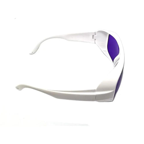 Heavy Duty Yellow Laser Safety Glasses Serving Straight Up Tough Eye Armor For 560 To 600nm Wavelengths With OD 6 Plus Coverage side view