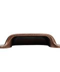 Side view of Ten Pack 2.5 Inch Hole Center Antique Copper Bin Cup Drawer Pulls for quick install kitchen grips.