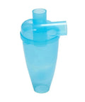 Blue plastic cyclone dust collector for vacuums, a mini yet mighty debris separator for home DIY and wood dust.