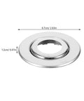 Double Disc Fire Sprinkler Cover Plates Stainless Steel Pipe Concealment Shield, 6.7cm diameter cap with shiny finish.
