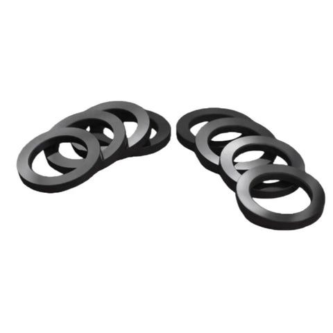 Heavy Duty Silicon Carbide Sealing Ring Built Tough With Rock Solid SiC Ceramic Gasket For Industrial Mechanical Seals Precision Cut At 32 By 22 By 11 mm Top Shelf Wear Resistance Daily Use - multiple angles of black sealing rings shown.