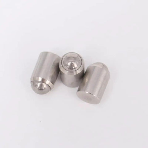 High Grade Stainless Steel Smooth Body Plunger Set Kickin Up Your Hardware Game With Rock Solid Spring Action For Heavy Duty Fastening And Precision Tooling Jobs Brought To You As A Six Piece Pack Built Tough, showing three stainless steel plungers.