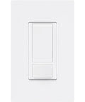 Front view of Motion Sensor Light Switch With Wall Plate For Bathrooms, Garages, And Laundry Rooms, Model MS OPS2HW White.
