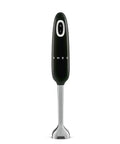 No Sweat Kitchen Immersion Blender With Five Variable Speeds And Instant Turbo Boost Button Heavy Duty Stainless Steel Blades Non Slip Ergonomic Handle in black.
